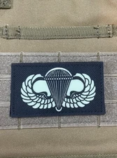 Airborne 82nd Parachute Jump Wings IR Glow Tactical Army badge patch