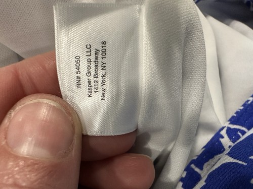 Anne Klein Blue White Floral Size 8 V Neck Zip Pleated - Picture 13 of 17