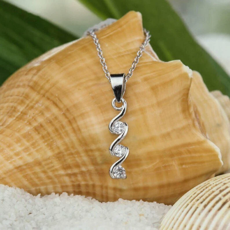 Diamond journey pendant 14k white gold shop