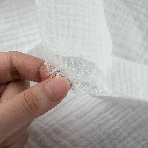 Double Layer Pleated Cotton Fabric Solid Skirt Apparel Material By Metre - Picture 5 of 21