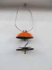 Mid Century Danish Modern Orange Enamel Camping Lantern Parts