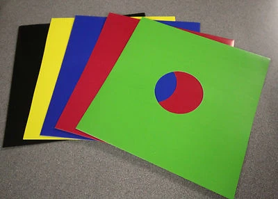 12" Colour Vinyl Record Sleeves - Black / White / Mixed Colours Disco Bags Card - Image 1 of 4