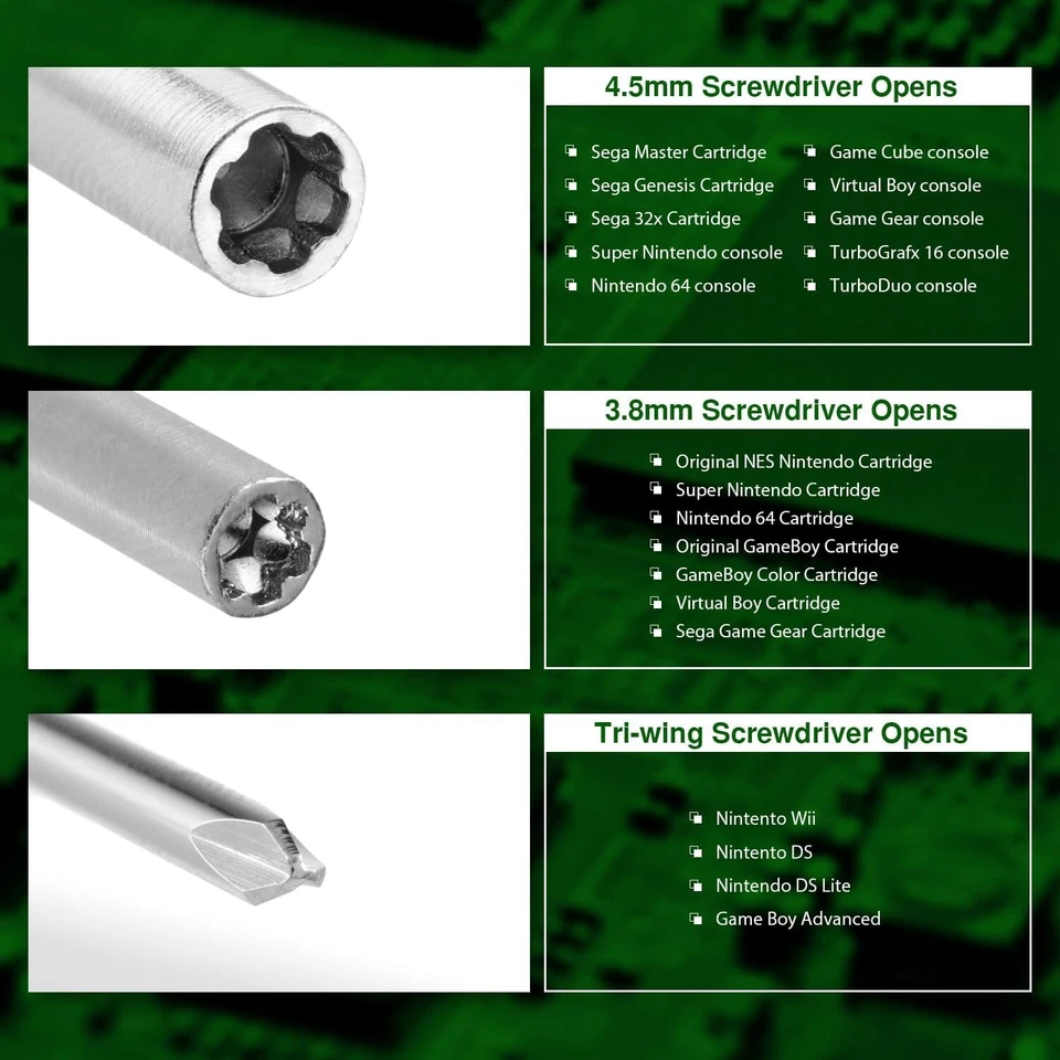 Mart Cobra - Gamebit Screwdriver Set - 3.8mm 4.5mm Tri-Wing Gameboy Bundle [New] - Image 4 of 4