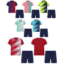 Kids Boys Tracksuit Soccer Jersey Sportwear Short Sleeve T-shirts with Shorts