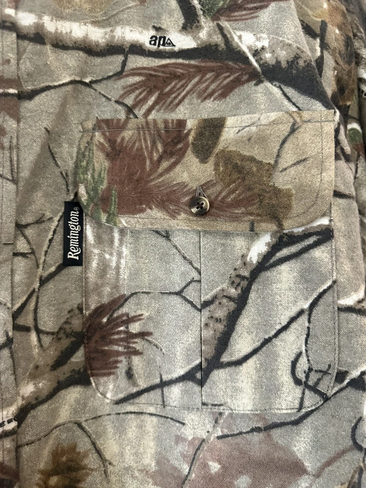 Remington Men’s Flannel Long Sleeve Button Up Realtree AP Vintage NWT Size XL - Image 4 of 4