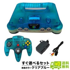 Nintendo64 Clear Blue Console Original box Tested N64 from Japan
