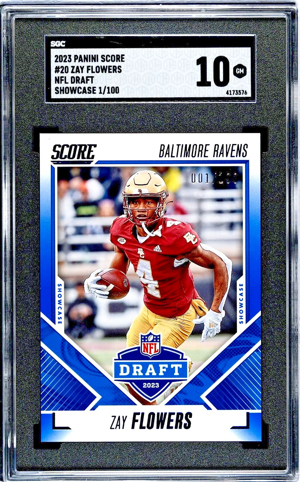 Zay Flowers Panini Score NFL Draft #20 Showcase
