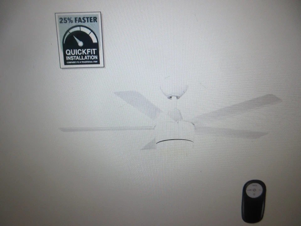 Decoradores del hogar Merwry 48 pulgadas Ventilador de techo LED integrado para interior blanco con luz Foto 2 de 4