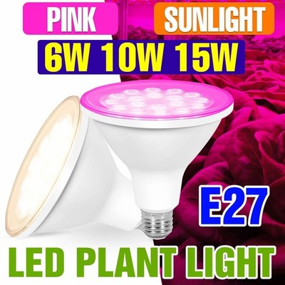 E27 E26 LED Grow Light Full Spectrum Plant Lamp 6W 10W 15W Indoor Hydroponics