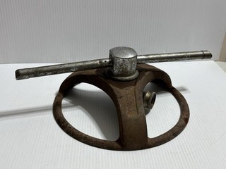 Vtg Mid Century Sears Craftsman Iron Chrome Stainless Lawn Garden Sprinkler