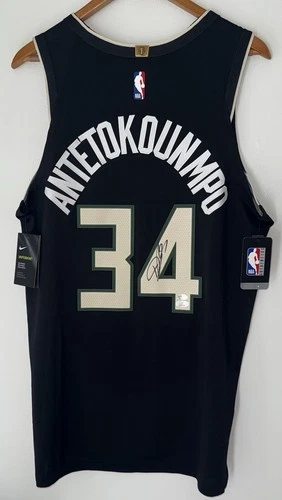 Giannis Antetokounmpo Signed Bucks Nike Vaporknit NBA Authentic Jersey BAS & JSA
