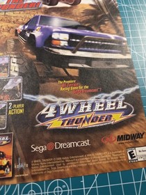4 Wheel Thunder Sega Dreamcast Video Game Print Ad