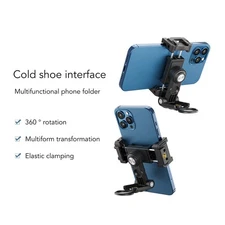 Cell Phone Mount Adapter 360° Rotatable Expandable Multifunctional Phone Clip