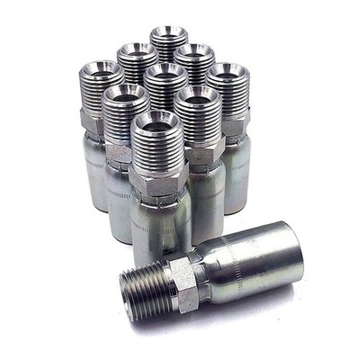 (10-Pack) MP-04-04 | 1/4'' Hose x 1/4'' NPTF Male Pipe Thread Hydraulic Hose En...