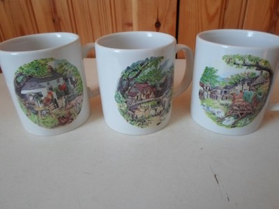 3er Set ''Farmyard'' Muster Keramik Keramik Becher ca. 9 flüssige Unzen/250 ml
