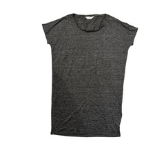 Everlane Womens 100% Linen Charcoal Short Sleeve Tee shirt dress Size Large