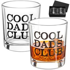 2 Pcs Christmas Daddy's Sippy Cup Whiskey Glass Set in Gift Box for New Dad F...