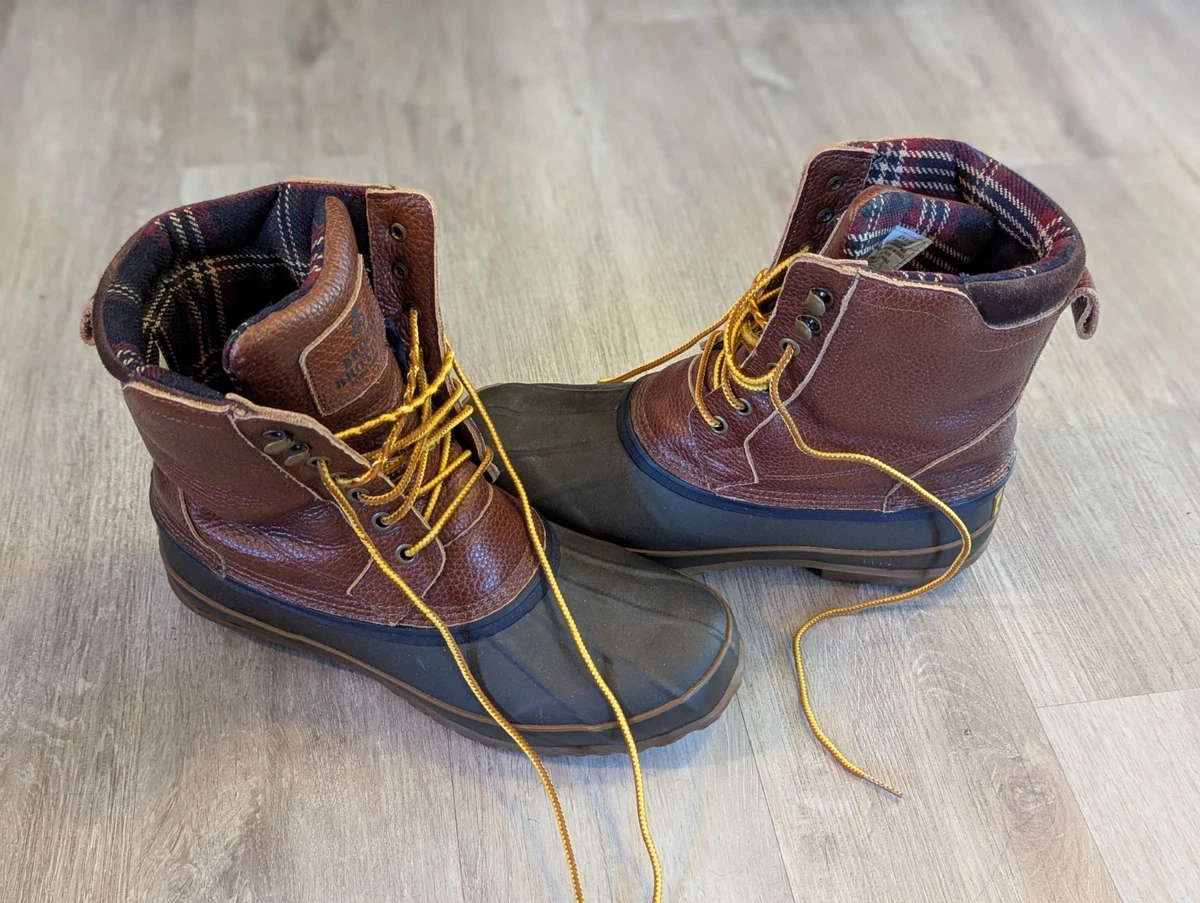Brooks Brothers Australian sheep fur-lined leather duck boots Brooks Brothers Leather Sheep Fur Lined Brown Duck Boots  main image 3