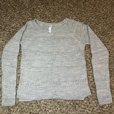 Aeropostale Womens M Pullover Sweater Light Gray Size Medium