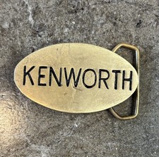 Vintage KENWORTH TRUCK Solid Brass Belt Buckle 1970'S - RARE TRACTOR SEMI