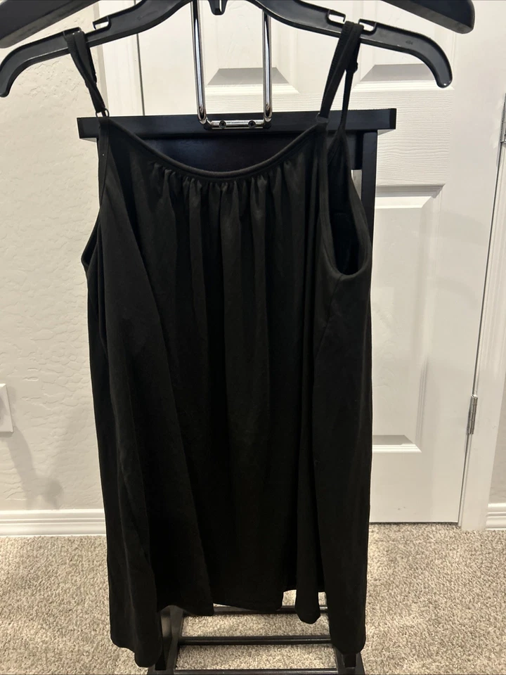 32 DEGREES COOL Tank Top Womens L Black Blouse Built in Bra Comfy Stretch Active - Image 4 of 4