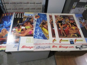 (7) Vintage Snap-On Tools Collector Editions Calendars. 1987 ,(2)89, 90,91,92,93