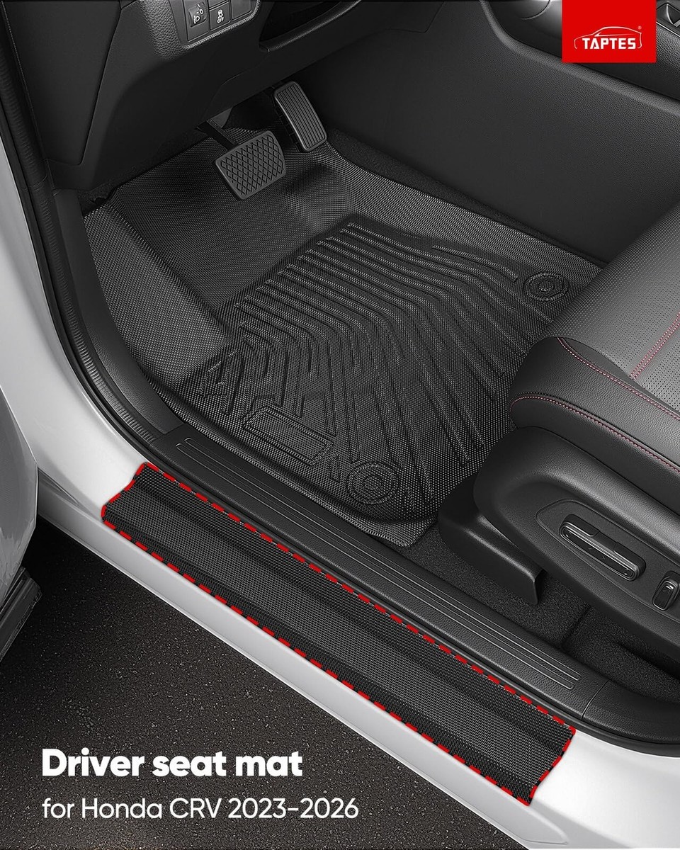 All-Weather Floor Mats & Trunk Mat For Honda CR-V 2023-2026 - Custom Fit Cargo Liner, Backrest & Door Sill Protectors