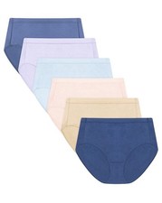 Hanes Womens Tagless Brief 6-Pack Pure ComfortSoft Waistband Sz 6/M   No Tag