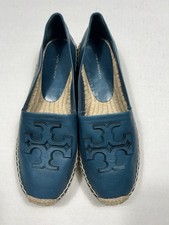 Tory Burch Women's Ines Platform Espadrille Flats In Brisk Blue Size: 7