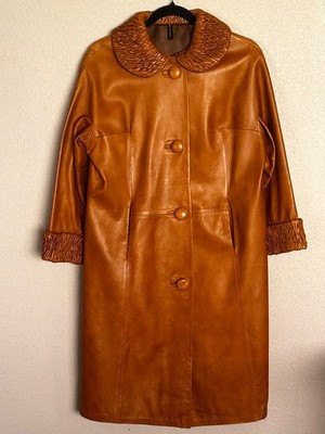 VTG 1960s Camel Brown 3/4 Length & Sleeve Coat Women's Handcrafted in Spain EXC!
