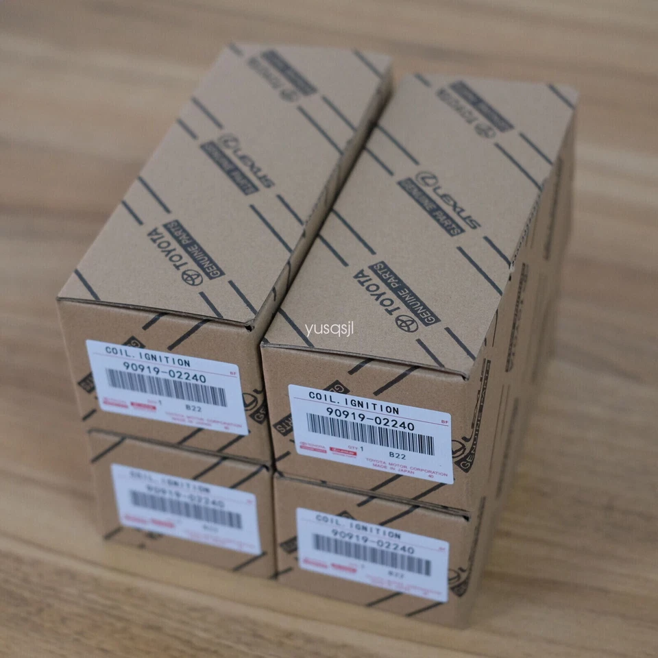 4PCS OEM 90919-02240 Ignition Coils For 2001-2010 Toyota Yaris Prius Echo - Image 2 of 4