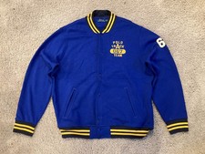 Vintage Polo Ralph Lauren Fleece Track Team Letterman Jacket Men's XL