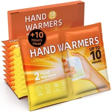 Hand Warmers 18 Count - Air Activated 10 Hours of Long Lasting Safe Natural O...