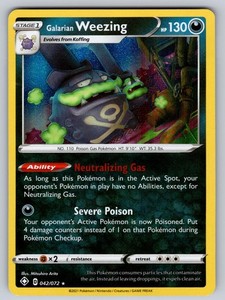 Galarian Weezing 042/072 Holo Rare Shining Fates