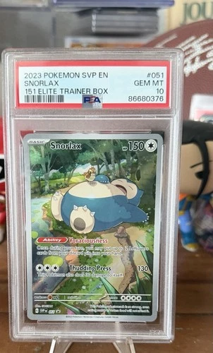 Pokémon TCG Snorlax 151 ETB Promo SVP 051 Near PSA 10