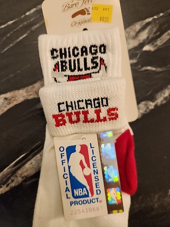 复古芝加哥公牛队青少年袜 7 - 9 — 第 2/4 张图片