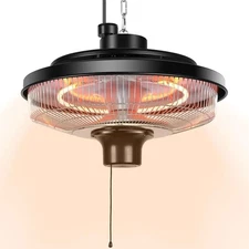 Hanging Patio Heater, 1500W Electric Infrared Heaters for Home, Gazebo, Garage, 