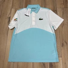 NEW Lacoste SPORT Miami Open tennis Edition Polo Shirt Mens Size L 5 Turquoise