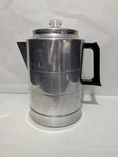 Vtg Large Worthmore Aluminum Coffee Pot Percolator 16 Cup Complete Rare