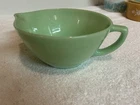 Vintage Jadeite Mixing Batter Bowl Fire King Oven Ware with Pour Spout & Handle