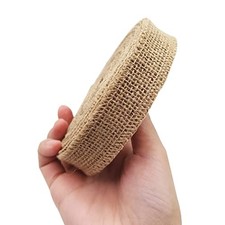 1" Natural Burlap Fabric Roll 10 Yards Jute Ribbon for Gift 1 Inch 2.5CM