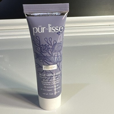 0.5oz PUR-LISSE BLUE LOTUS SEED MUD MASK + EXFOLIANT all skin SEALED 