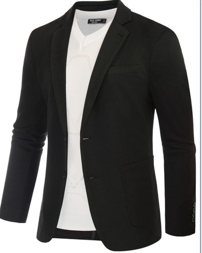 Top Business Casual Suit Top Print Double Buckle Blazer Men's Jacket Collection - Picture 32 of 55