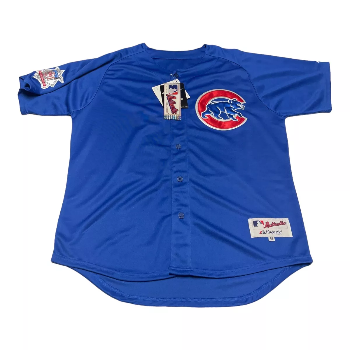 Men's Majestic Milton Bradley #21 Chicago Cubs MLB Sewn Baseball Jersey  Size 52