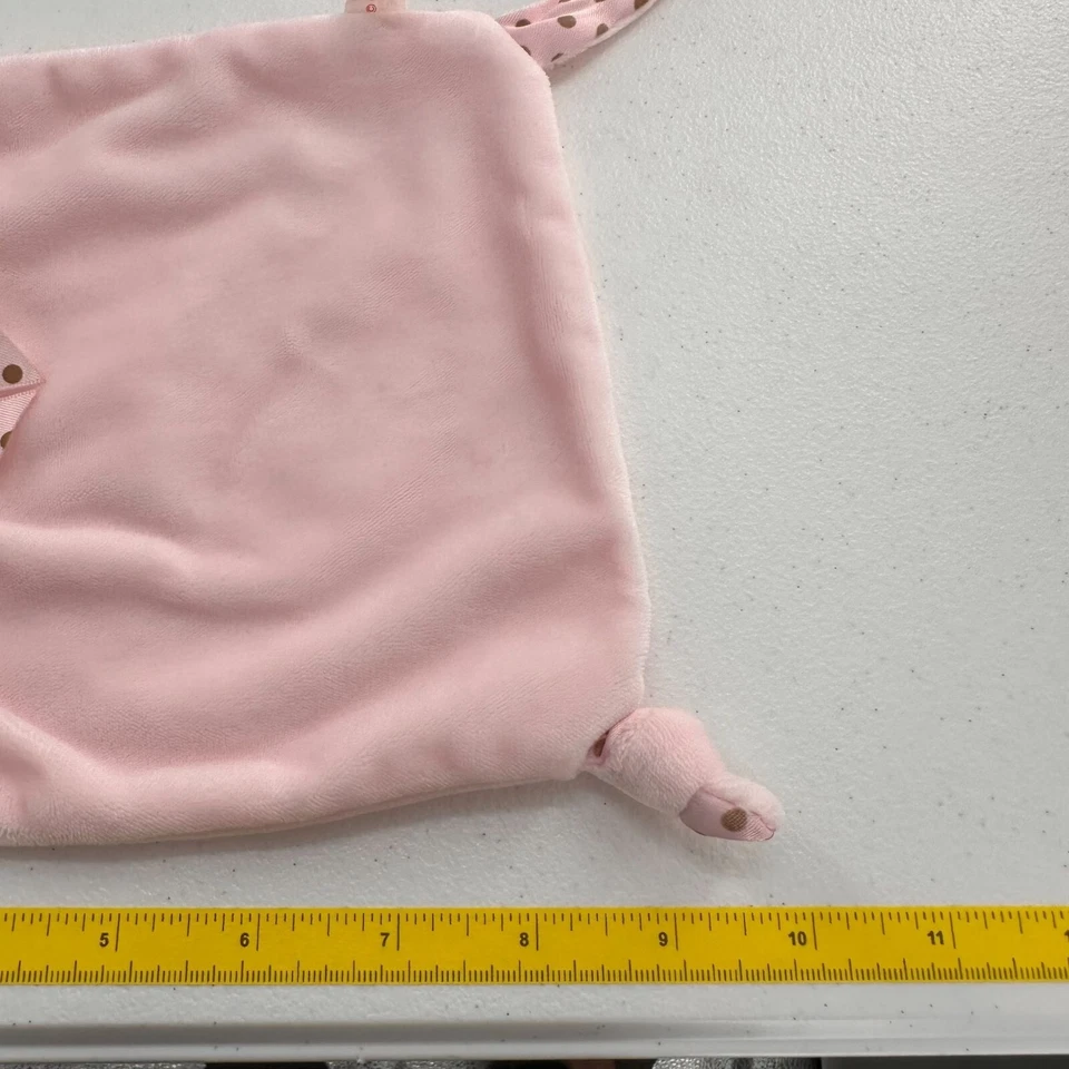 Bearington Bebé Rosa Cachorro Lovey Manta de Seguridad Lunares Arco Acentos 10" a Foto 4 de 4