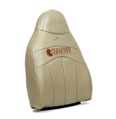 New Front Leather Seat Covers For 2000-2003 Ford F150 Super Cab Lariat – Tan, Airbag Friendly, With Logo