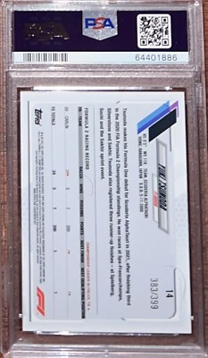 2021 Topps Chrome Formula 1 Yuki Tsunoda Purple Refractor /399 #14