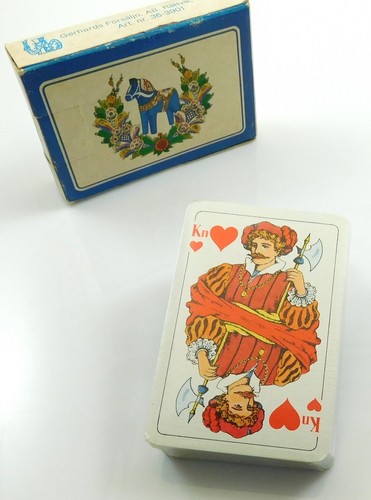 rare nos vintage dala horse playing cards from sweden bridge