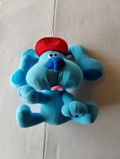 Vintage 1998 Blues Clues 10" Plush Dog with Red Hat Stuffed Animal Toy