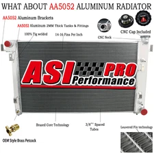 2Row Aluminum Radiator fit 1994-2001 98 Dodge Ram 1500 2500 3500 5.2L 5.9L V8